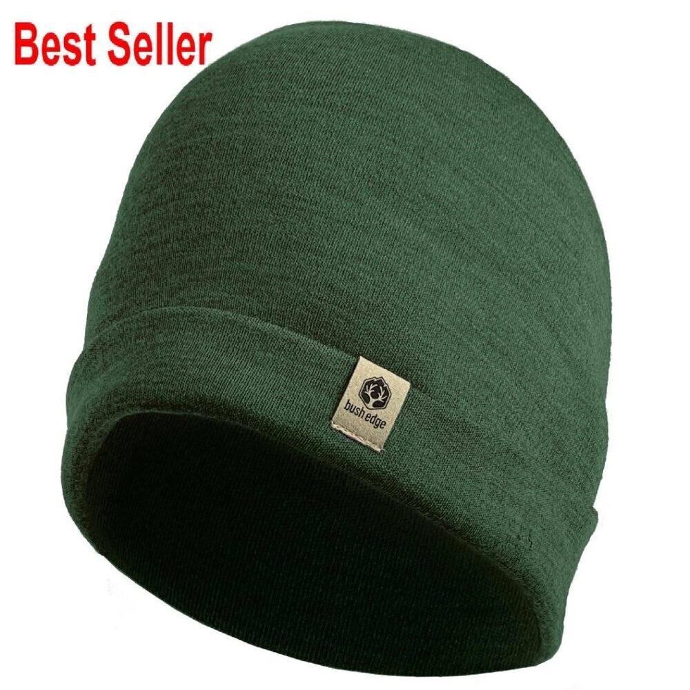 Merino Wool Cuff Beanie Hat Classic Minimal Chic Winter Essential Cozy